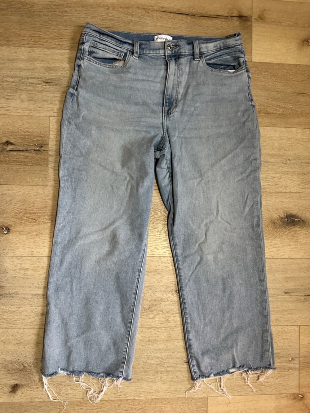 Studio Blue Denim Jeans with Raw Hem